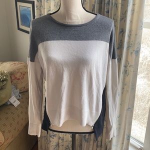 Banana Republic Tricolored Side Zip Sweater